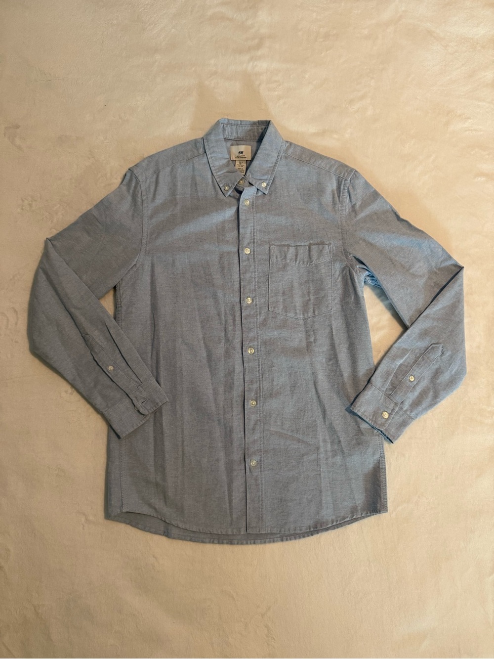 H&M Men’s Light Blue Button-Down Shirt